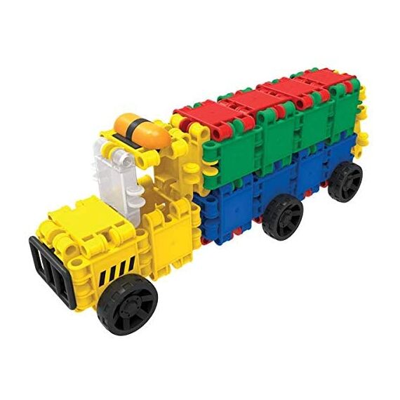 Clics Konstruktionsspielzeug für Kinder ab 3 Jahre, kreatives Lernspielzeug im 377 Teile Set, Bausteine für Mädchen und Jungen, Montessori STEM-Spielzeug, Langlebige Spielzeug aus recyceltem Material