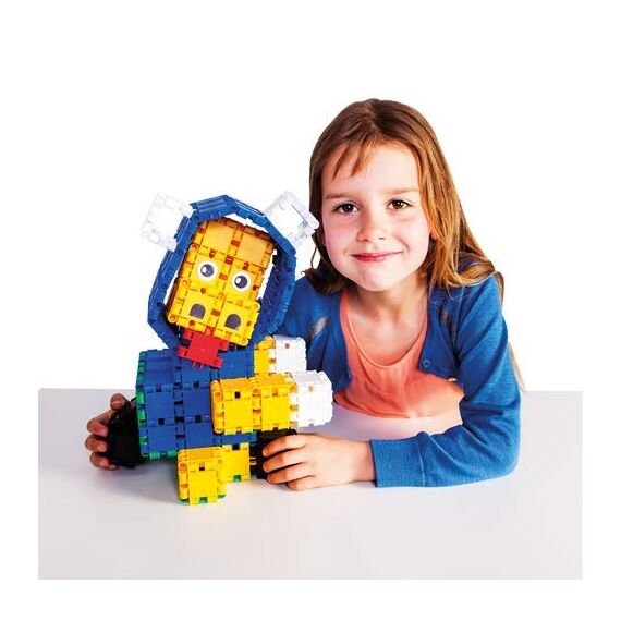 CLICS Konstruktionsspielzeug für Kinder ab 3 Jahre, kreatives Lernspielzeug im 275 Teile Set, Bausteine für Mädchen und Jungen, Montessori STEM-Spielzeug, Eimer 10 in 1,