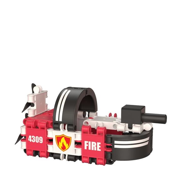 Clics Fire Edition- Konstruktionsspielzeug für Kinder ab 3 Jahre, kreatives Lernspielzeug im 127 Teile Set, Bausteine für Mädchen und Jungen, Montessori STEM-Spielzeug, Langlebige Spielzeug