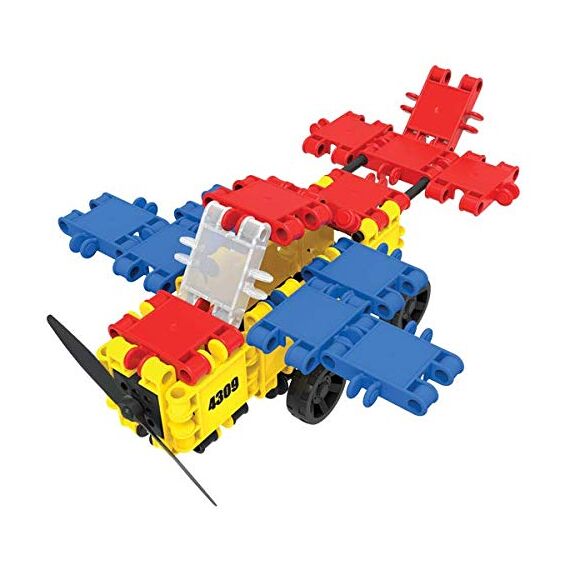 CLICS Konstruktionsspielzeug für Kinder ab 3 Jahre, kreatives Lernspielzeug im 275 Teile Set, Bausteine für Mädchen und Jungen, Montessori STEM-Spielzeug, Eimer 10 in 1,