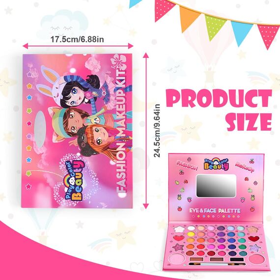 Aomig Kinderschminke, 41 Farben Kinderschminke Set Schminkkoffer Make Up, Waschbares Sicheres Ungiftiges Schminkset Spielzeug Mädchen, Geeignet Weihnachten, Geburtstag, Karnevalsgeschenke Kinder Girl
