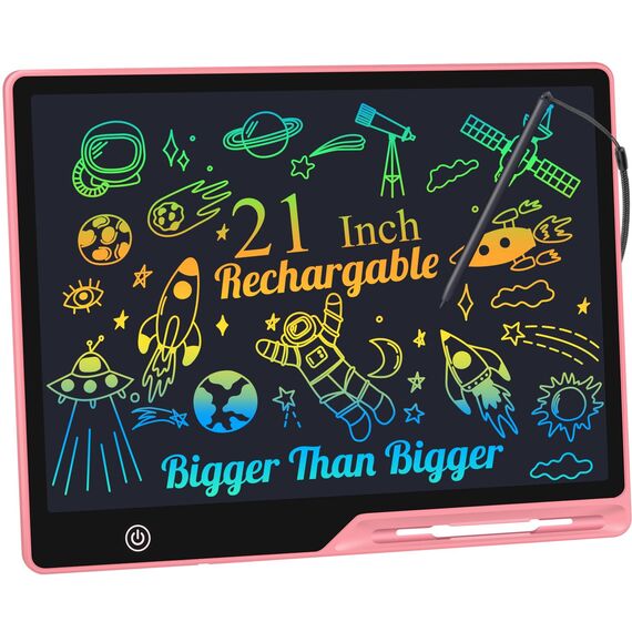 LCD-Schreibtablett für Kinder, Wiederaufladbare Maltafel Zeichentafel, Vorschule Lernen Spielzeug Weihnachten Geburtstag Ostern Geschenk 3 4 5 6 7 Jahre alt Mädchen Jungen