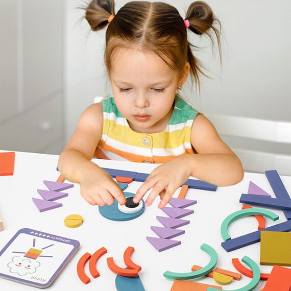Jastown Tangram Holz Kinder,holzpuzzle Montessori Spielzeug ab 4 5 6 Jahre,Puzzle Shape Matching Game,pädagogisches Puzzle für Kinder,Geburtstag Holzpuzzles Geschenk für Jungen Mädchen 3-6 Jahre