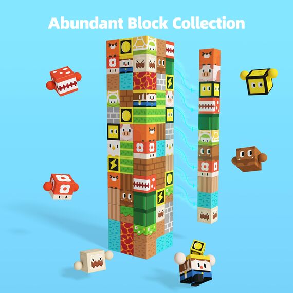 GobiDex Magnetische Bausteine, Bauen magnetische Blöcke Welt, Holzfäller Abenteuer Spiel für Jungen und Mädchen, Magnetspielzeug für Kinder Geschenke, Spielzeug ab 3-6, 4-8, 5-10, 2025 Neu