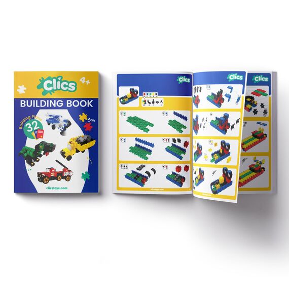 Clics CP017 Baubuch, Mehrfarbig, Lernspaß für Jungen und Mädchen ab 3 Jahren Building Book