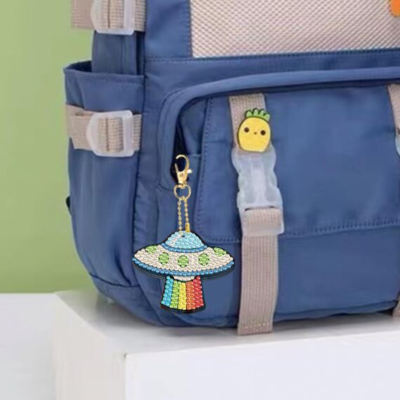 Basteln Mädchen 6-12 Jahre, Geschenke für Kinder - Basteln Sie Ihre eigenen GEM-Schlüsselanhänger - 5D-Diamant-Malen nach Zahlen Kunstsets für Mädchen Kinder Kleinkinder im Alter von 6-12 Jahren