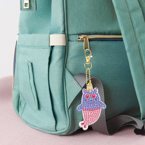 ORIENTAL CHERRY Einhorn Geschenke für Mädchen, Kunst und Handwerk für Kinder - Basteln Sie Ihre eigenen GEM-Schlüsselanhänger - 5D-Diamant-Malen nach Zahlen Kunstsets für Mädchen Kinder Kleinkinder
