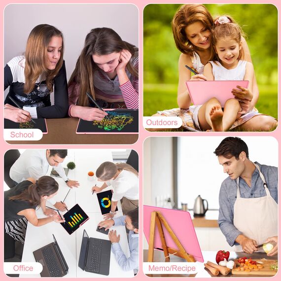 LCD-Schreibtablett für Kinder, Wiederaufladbare Maltafel Zeichentafel, Vorschule Lernen Spielzeug Weihnachten Geburtstag Ostern Geschenk 3 4 5 6 7 Jahre alt Mädchen Jungen
