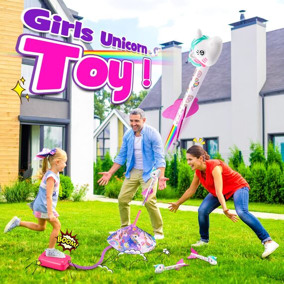 DejaNard Spielzeug ab 3 4 5-9 Jahre Mädchen, Raketen Spielzeug für Kinder Spielzeug Mädchen 3-8 Jahre Einhorn Geschenke für Mädchen Outdoor Spielzeug Ostern Geschenk