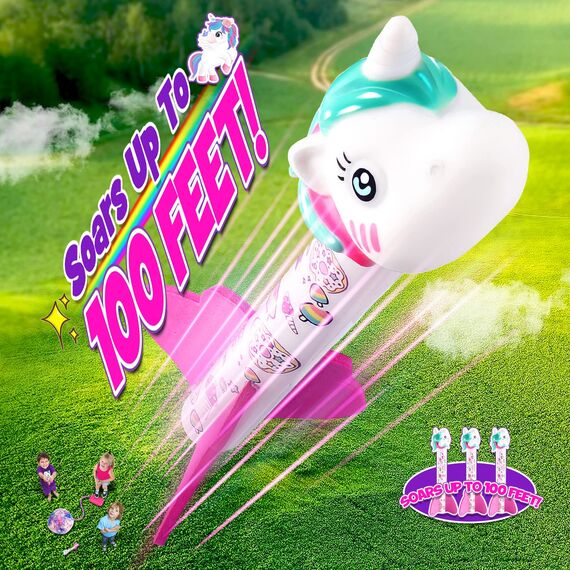 DejaNard Spielzeug ab 3 4 5-9 Jahre Mädchen, Raketen Spielzeug für Kinder Spielzeug Mädchen 3-8 Jahre Einhorn Geschenke für Mädchen Outdoor Spielzeug Ostern Geschenk