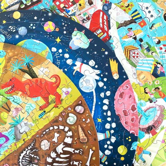 boppi Rundpuzzle – Jahreszeiten, Wetter & Natur – 150-teiliges Lernpuzzle – Umweltfreundlich | 100% Recyclingkarton – Alter 5–8 Jahre