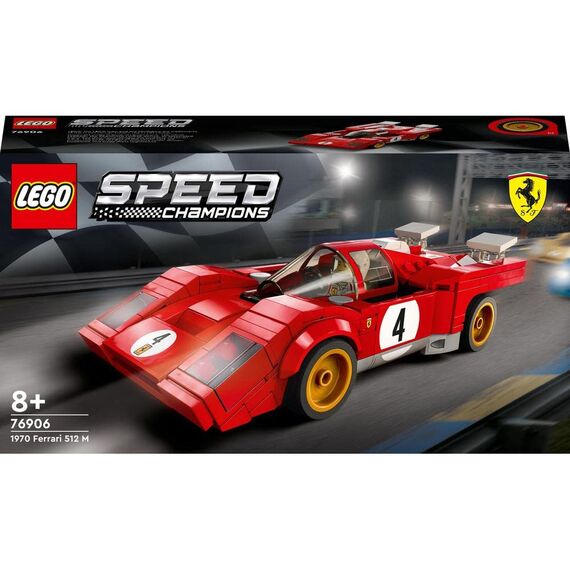 LEGO 76908 Speed Champions Lamborghini Countach Bausatz für Modellauto & 76906 Speed Champions 1970 Ferrari 512 M Bausatz für Modellauto, Spielzeug-Auto, Rennwagen für Kinder, 2022 Kollektion