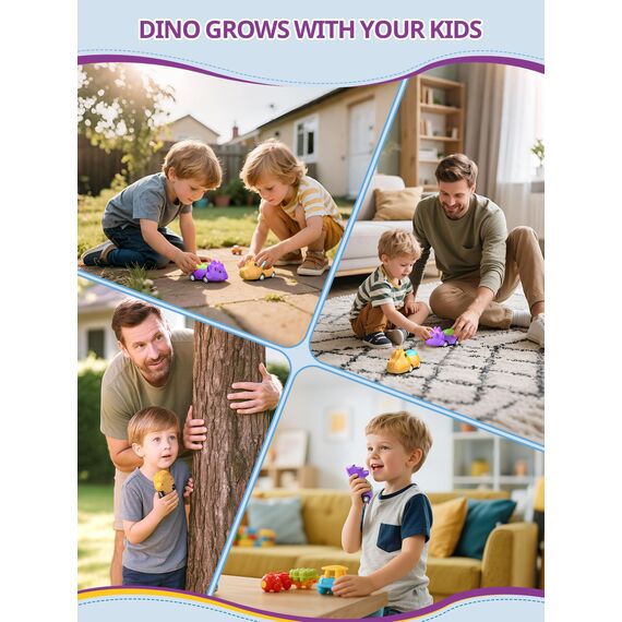 Inspireyes Walkie Talkie Kinder Aufladbar 2er Set,Ostergeschenke Kinder Dinosaurier Spielzeug Auto für Jungen und Mädchen ab 3–7 Jahren, 48 Std Spielzeit, Geschenk zum Geburtstag Weihnachten Camping