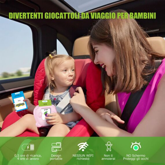 Sprechende Lernkarten Kinderspielzeug Ab 2 3 4 5 6 Jahre Lernspiele Für Autismus Lernspielzeug Lernen Für Kinder Vorschulkinder Geschenk Für Jungen Mädchen 2-4 Jahre 112 Blätter 224 Wörter Italienisch