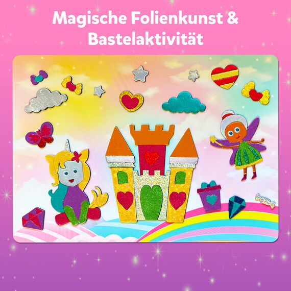 Skillmatics Kunst & Bastelaktivität- Folienspaß Einhörner und Prinzessinnen, Schmutzfreie Kunst für Kinder, Bastelsets, DIY-Aktivität, Geschenke für 4 bis 9 Jahre