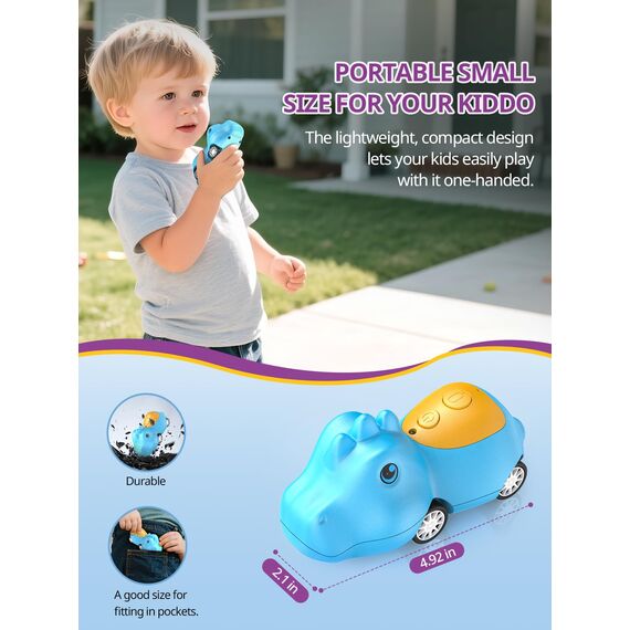 Inspireyes Dinosaurier Walkie Talkie Kinder Aufladbar, Ostergeschenke Kinder für ab 3 Jahren, drinnen & draußen, Geschenk für Kinder zu Geburtstag, Weihnachten, 2er-Set