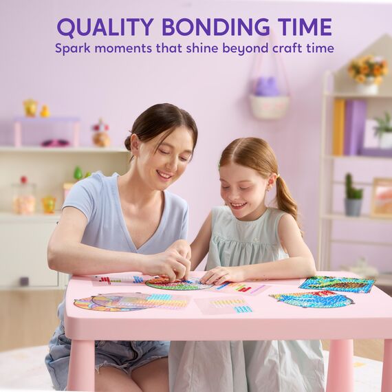 Klever Kits Suncatcher Fenster Bastelsets für Kinder,Geschenke für Mädchen 6 7 8 9 10 11 12 Jahre,DIY Diamant Malset Spielzeug,Basteln Mädchen Painting Set,Kreative Ozean Geschenke(4 Themen)