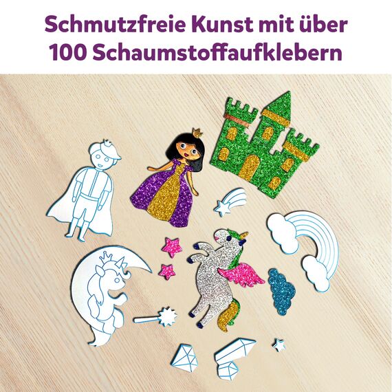Skillmatics Kunst & Bastelaktivität- Folienspaß Einhörner und Prinzessinnen, Schmutzfreie Kunst für Kinder, Bastelsets, DIY-Aktivität, Geschenke für 4 bis 9 Jahre