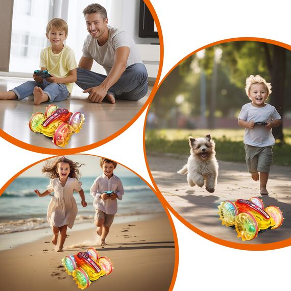 GLEEHAPY Ferngesteuertes Auto ab 4 5 6 7 8 9 10 Jahre, Amphibienfahrzeug Ferngesteuert RC Auto Ferngesteuert Outdoor Spielzeug Kinder für Jungen Mädchen ab 3-12 Jahre Weihnachten Geburtstags Geschenke