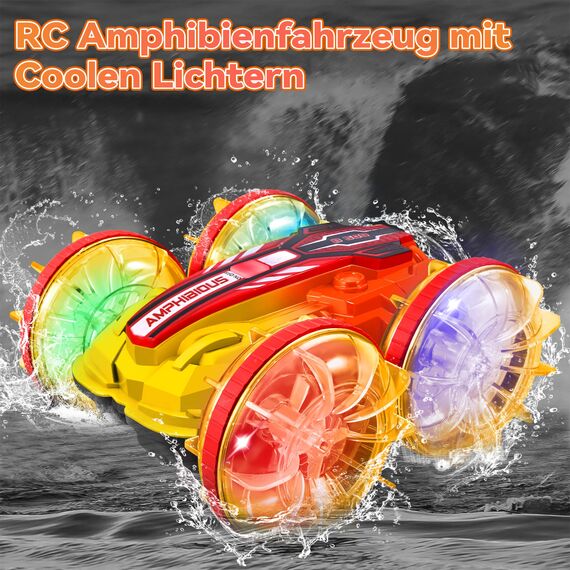 GLEEHAPY Ferngesteuertes Auto ab 4 5 6 7 8 9 10 Jahre, Amphibienfahrzeug Ferngesteuert RC Auto Ferngesteuert Outdoor Spielzeug Kinder für Jungen Mädchen ab 3-12 Jahre Weihnachten Geburtstags Geschenke