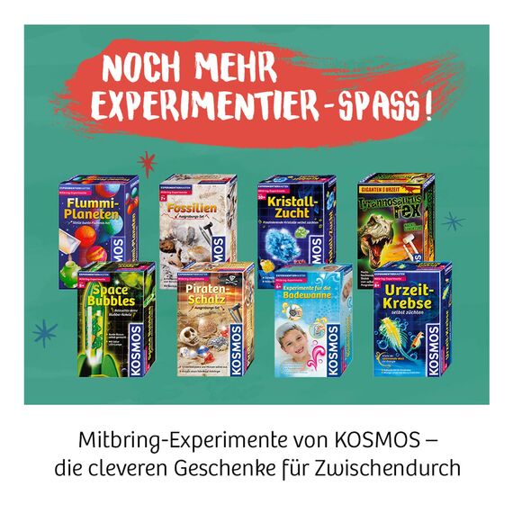 KOSMOS Flummi-Planeten, bunte Flummis selbst herstellen, coole Farbmuster selber mixen, Experimentierset, Experimentierkasten, Mitbringexperiment