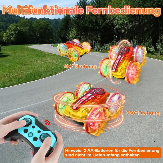 GLEEHAPY Ferngesteuertes Auto ab 4 5 6 7 8 9 10 Jahre, Amphibienfahrzeug Ferngesteuert RC Auto Ferngesteuert Outdoor Spielzeug Kinder für Jungen Mädchen ab 3-12 Jahre Weihnachten Geburtstags Geschenke
