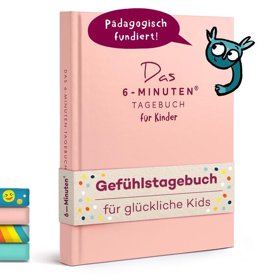 6-Minuten® Gefühlstagebuch Kinder 6–12 Jahre – Gefühle verstehen, Selbstbewusstsein & Achtsamkeit aufbauen – Tagebuch Mädchen – Gefühle Buch