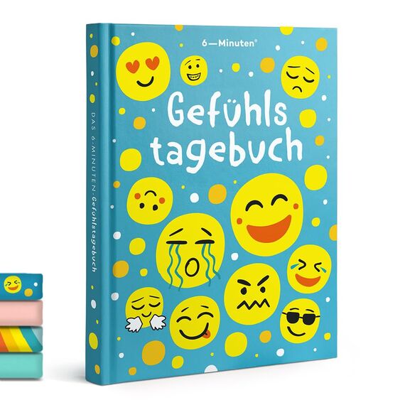 6-Minuten Gefühlstagebuch Kinder 6-12 Jahre - Gefühle verstehen, Selbstbewusstsein & Achtsamkeit aufbauen - Tagebuch Mädchen & Jungs - Gefühle Buch