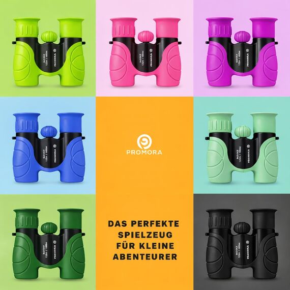 Fernglas für Kinder - Optimales Geschenk für Jungen und Mädchen - Starke Vergrößerung 8X21 – Umfangreiches Set inklusive Lupe & Kompass – Spielzeug für Kinder 3-12 Jahre