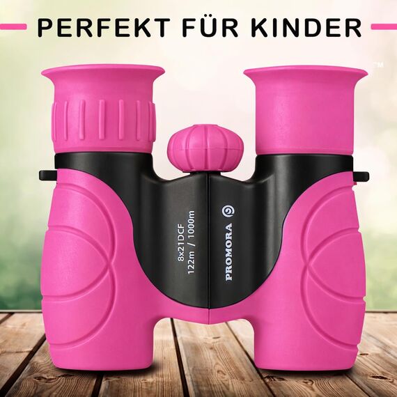 Fernglas für Kinder - Geschenk für kleine Jungen und Mädchen zu Weihnachten - Starke Vergrößerung 8X21 – Großes Set inkl. Lupe & Kompass – Spielzeug für 3-12 Jahre