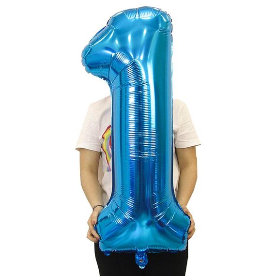 2 Luftballons Zahl 12, Nummer Luftballon Blau Mädchen Junge Jungs,40" Riesen Aufblasbar Helium Folienballon Blue Ballons Figuren für Geburtstag 12.Jahre Kinder Jungen Party Dekoration (xxxl 100cm)
