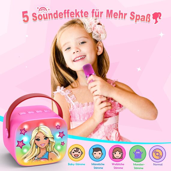Dislocati Geschenk Mädchen 3-12 Jahre, Karaoke Maschine Kinder mit 2 Karaoke Mikrofon Bluetooth Prinzessin Oster Geschenke Spielzeug für Mädchen ab 3-12 Jahre Microphone Bluetooth