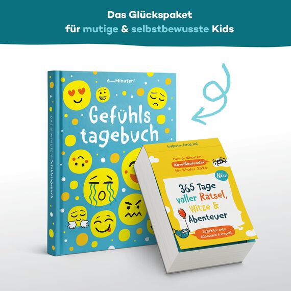 6-Minuten Gefühlstagebuch Kinder 6-12 Jahre - Gefühle verstehen, Selbstbewusstsein & Achtsamkeit aufbauen - Tagebuch Mädchen & Jungs - Gefühle Buch