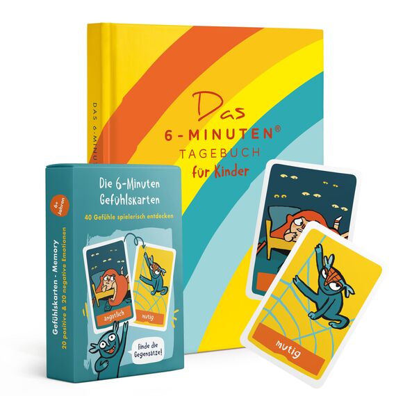 UrBestSelf 6-Minuten Gefühlstagebuch & Gefühlskarten Set