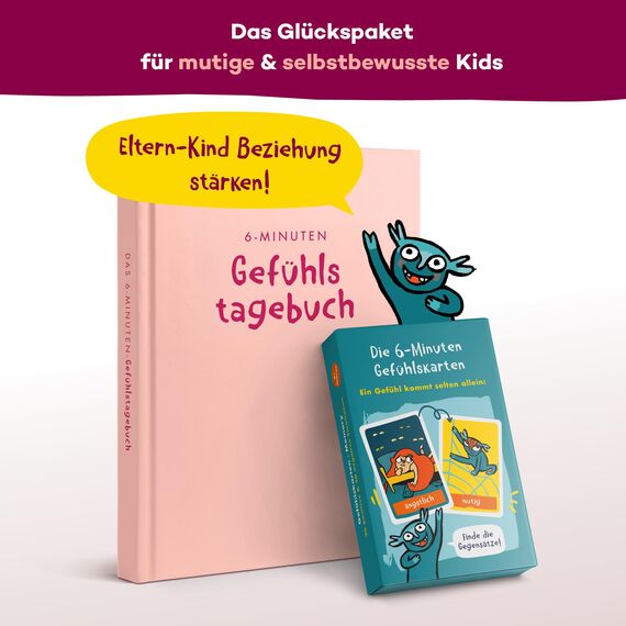 6-Minuten® Gefühlstagebuch Kinder 6–12 Jahre – Gefühle verstehen, Selbstbewusstsein & Achtsamkeit aufbauen – Tagebuch Mädchen – Gefühle Buch