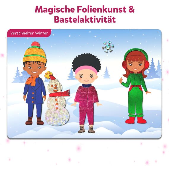 Skillmatics Kunst & Bastelaktivität- Folienspaß Verkleide die Figuren, Schmutzfreie Kunst für Kinder, Bastelsets, DIY-Aktivität, Geschenke für 4 bis 9 Jahre