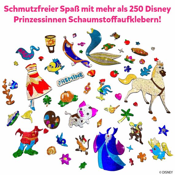 Skillmatics Kunst & Bastelaktivität- Folienspaß Disney Prinzessin, Schmutzfreie Kunst für Kinder, Bastelsets, DIY-Aktivität, Geschenke für Mädchen & Jungen im Alter von 4, 5, 6, 7, 8, 9