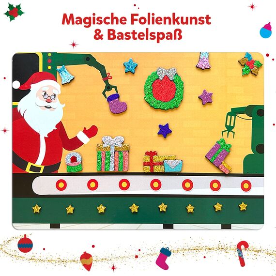 Skillmatics Folienspaß – Weihnachtszauber, Kleckerfreie Kunst & Bastelsets, DIY-Kreativaktivität, Reisespielzeug, Geschenke für Jungen & Mädchen im Alter von 4, 5, 6, 7, 8, 9 Jahren