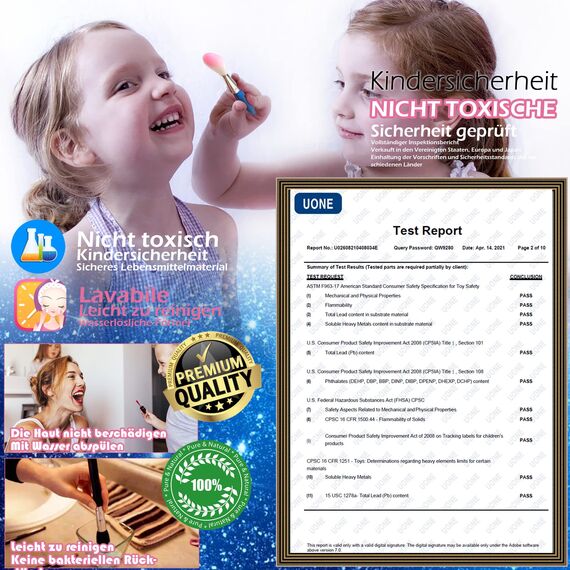 Kinderschminke Set - 57-teiliges Make-Up Set für Mädchen, Schminkkoffer Spielzeug, Halloween Weihnachts Geburtstagsgeschenke für Kinder 4-12 Jahre