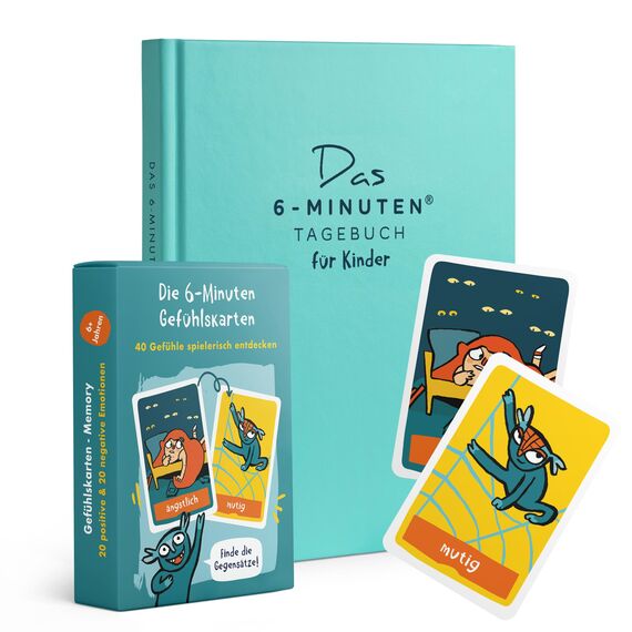 6-Minuten Gefühlstagebuch & Gefühlskarten Set