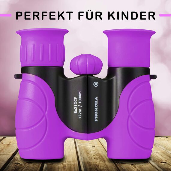 Fernglas für Kinder - Optimales Geschenk für Jungen und Mädchen - Starke Vergrößerung 8X21 – Umfangreiches Set inklusive Lupe & Kompass – Spielzeug für Kinder 3-12 Jahre