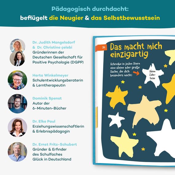 6-Minuten Gefühlstagebuch Kinder 6-12 Jahre - Gefühle verstehen, Selbstbewusstsein & Achtsamkeit aufbauen - Tagebuch Mädchen & Jungs - Gefühle Buch