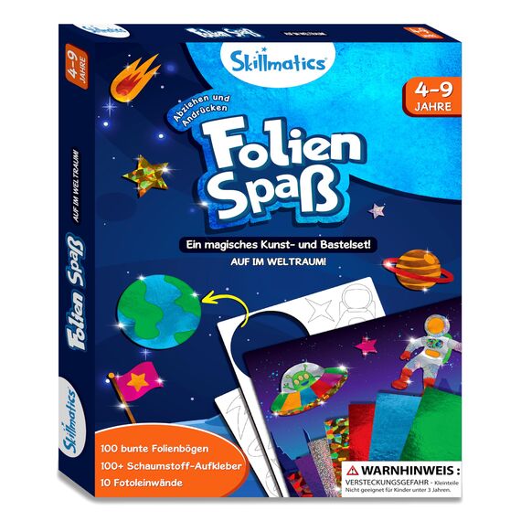 Skillmatics Kunst & Bastelaktivität- Folienspaß Auf Im Weltraum, Schmutzfreie Kunst für Kinder, Bastelsets, DIY-Aktivität, Geschenke für 4 bis 9 Jahre