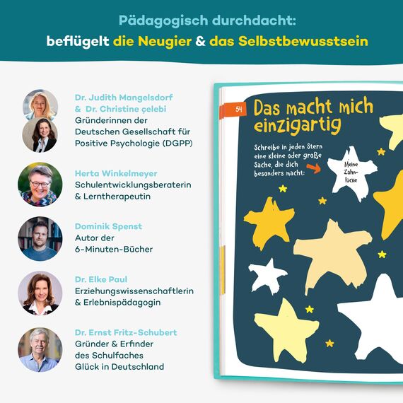 6-Minuten® Gefühlstagebuch Kinder 6–12 Jahre – Gefühle verstehen, Selbstbewusstsein & Achtsamkeit aufbauen – Tagebuch Mädchen – Gefühle Buch