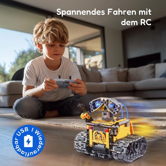 IKUPER Technik Roboter für Kinder Jungen 6-12 Jahre, 6-in-1 Roboticset Programmierbar mit App & Fernsteuerung, Geburtstagsgeschenk für Weihnachten und Geburtstag (631 Stück)