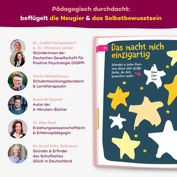 6-Minuten® Gefühlstagebuch Kinder 6–12 Jahre – Gefühle verstehen, Selbstbewusstsein & Achtsamkeit aufbauen – Tagebuch Mädchen – Gefühle Buch