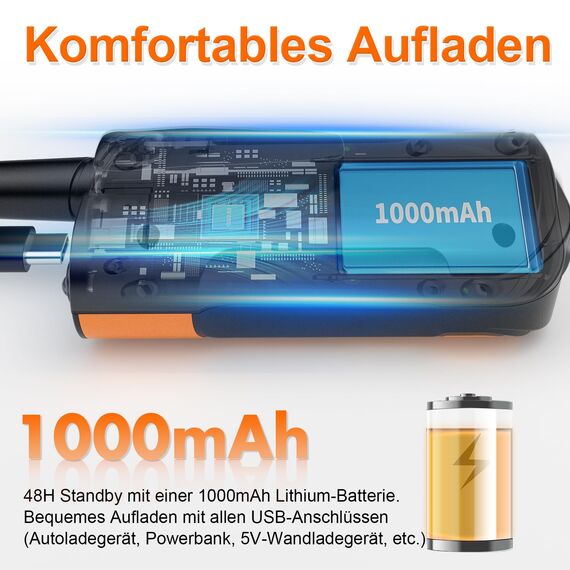 AWANFI Walkie Talkie Kinder 3er Set, Walkie Talkie Aufladbar mit Li-ion Akku, Funkgerät Set, 2-Wege-Radio mit VOX, Taschenlampe, Walky Talky Camping Abenteuer, Geschenk für Kinder de 3-12 Jahre