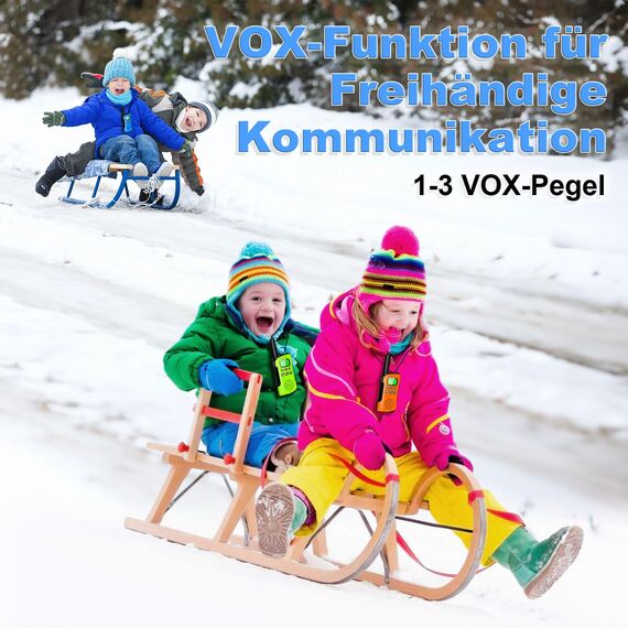 AWANFI Walkie Talkie Kinder 3er Set, Walkie Talkie Aufladbar mit Li-ion Akku, Funkgerät Set mit VOX und Taschenlampe, Walky Talky Camping Abenteuer, Geschenk für Kinder de 3-12 Jahre