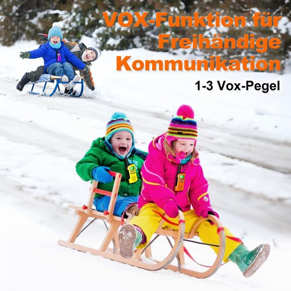AWANFI Walkie Talkie Kinder 3er Set, Walkie Talkie Aufladbar mit Li-ion Akku, Funkgerät Set, 2-Wege-Radio mit VOX, Taschenlampe, Walky Talky Camping Abenteuer, Geschenk für Kinder de 3-12 Jahre