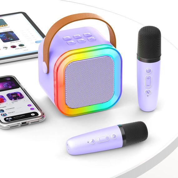 Karaoke Maschine Kinder mit 2 Karaoke Mikrofon Kinder: [Neueste] Kinder Karaoke mit 2 Mikrofonen - Karaoke Anlage - Mini Karaoke - Geschenke für Mädchen - Musikinstrumentzubehör Spielzeug